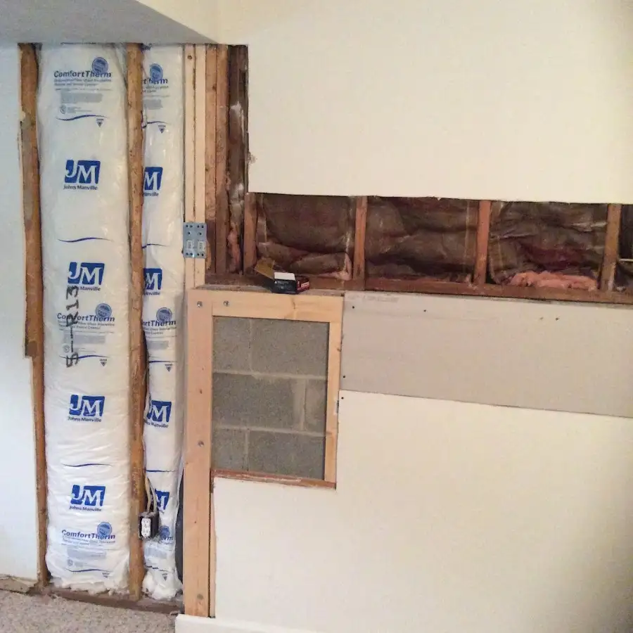 Wall insulation replacement during Basement Flood Cleanup in Maili